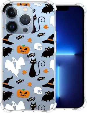 Halloween Clear Phone Case for iPhone 13 Pro, Ghost Pumpkin Pattern Case Cover Soft TPU Protective Slim Shockproof Cover Boys Girls Phone Case for iPhone 13 Pro Halloween Clear Phone Case for iPhone 13 Pro, Ghost Pumpkin Pattern Case Cover Soft TPU Protective Slim Shockproof Cover Boys Girls Phone Case for iPhone 13 Pro