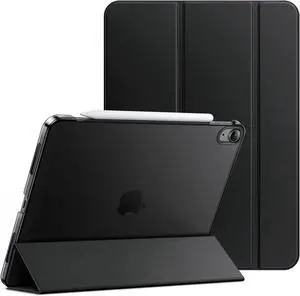 JETech Case for iPad Air 11-Inch M3/M2 (2025/2024), iPad Air 5 (2022 5th Generation 10.9-Inch), Slim Stand Hard Back Shell Cover with Auto Wake/Sleep (Black)