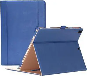 ProCase Case for iPad Air (3rd Gen) 10.5" 2019/iPad Pro 10.5" 2017, Vintage PU Leather Stand Folio Cover for iPad Air 3/iPad Pro 10.5-inch Multiple Viewing Angles with Pencil Holder -Navy