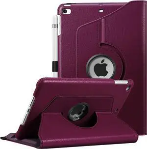 Fintie Rotating Case for iPad Mini 5th Generation 2019 / iPad Mini 4 (7.9 Inch) - 360 Degree Rotating Smart Stand Protective Back Cover, Auto Sleep/Wake Feature, Purple