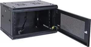 AEONS 6U Professional Wall Mount Network Server Cabinet Enclosure 19-Inch Server Network Rack 16-Inches Deep Black Vented Door with 2 Fans AEONS 6U Professional Wall Mount Network Server Cabinet Enclosure 19-Inch Server Network Rack 16-Inches Deep Black Vented Door with 2 Fans