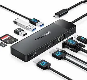 Lemorele USB C Docking Station for Laptop, 10in1 Triple Display Hub Lemorele USB C Docking Station for Laptop, 10in1 Triple Display Hub