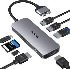 Docking Station for MacBook Pro Air, Mac Docking Station Dual Monitor, MacBook Pro/Air Dock with Dual HDMI(4K @60Hz), 3 USB3.0,SD TF Card Reader and 100W PD MacBook USB C Hub