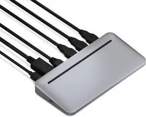 Brydge Stone II USB Hub Docking Station | Compatible with MacOS & Windows | Single 4K Display. HDMI Output. USB-C Speeds. 7 Ports | (Space Grey), BRYSTONE2