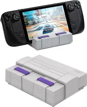 GuliKit 7 in 1 Docking Station for Steam Deck LCD/OLED,ROG Ally,Switch,AYANEO,4K@60Hz HDMI TV Display Video Output, PD USB C Charging 100W Charger Base with Retro SNES Themed Design & 4 TF Card Slots