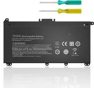 TF03XL 41.9wh 11.55v 920070-855 Laptop Battery Replacement for HP Pavilion X360 15-CC1XX 15-CD0XX 15-CC123CL 15-CC154CL 15-CC184CL 15-CD075NR 17-AR050WM 14-BF050WM 14M-CD0001DX 14-CD0056TX
