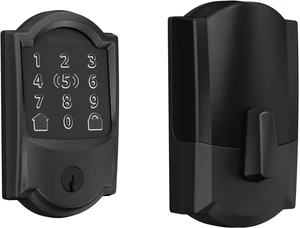 Schlage BE499WB CAM 622 Encode Plus WiFi Deadbolt Smart Lock, Keyless Entry Touchscreen Door Lock with Camelot Trim, Matte Black Schlage BE499WB CAM 622 Encode Plus WiFi Deadbolt Smart Lock, Keyless Entry Touchscreen Door Lock with Camelot Trim, Matte Black