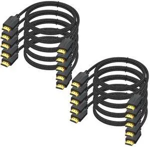 3FT HDMI Cable 10-Pack, 4K HDMI Cable Multipack Braided- High Speed Shielded HDMI 2.0 Cable Male to Male Flexible with Ethernet, 4K HDR 3D ARC & CL3 Rated for Splitter,Switch,KVM,Docking Station,PC,TV