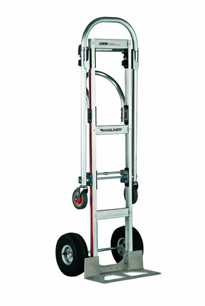 Magliner GMK81UA4 Gemini Sr Convertible Hand Truck, Pneumatic Wheels, 500 lbs Load Capacity, 61" Height, 55-3/4" Length x 21" Width , Silver Magliner GMK81UA4 Gemini Sr Convertible Hand Truck, Pneumatic Wheels, 500 lbs Load Capacity, 61" Height, 55-3/4" Length x 21" Width , Silver