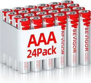BEVIGOR AAA Lithium Batteries, 24Pack Lithium Iron Triple A Batteries, 1.5V Longer Lasting AAA Batteries for Flashlight, Toys, Remote Control, Battery of Tablet Accessories Non-Rechargeable