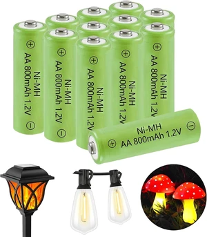 NIMH Rechargeable 1.2v AA 800mAh Solar Lawn Batteries Pre-Charged NIMH Rechargeable 1.2v AA 800mAh Solar Lawn Batteries Pre-Charged
