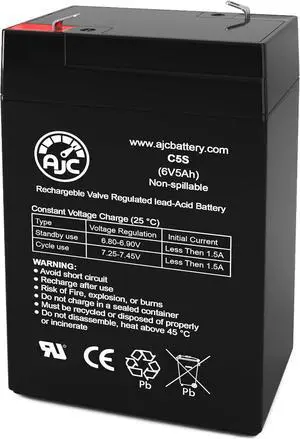 AJC Battery Compatible with Werker WKA6-5F 6V 5Ah Sealed Lead Acid Battery