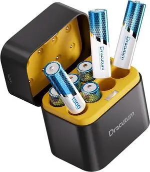 AAA Rechargeable Batteries Lithium 8 Pack with Fast Charger - 1300mWh High Capacity 1.5V Constant Output Rechargeable AAA Batteries, 2000 Cycles Long-Lasting Li-ion Triple a Batteries
