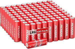 AA Battery Double A Batteries 1.5V Alkaline for TV Remote Household and Electronic Devices - 100 Pack LR6 Battery