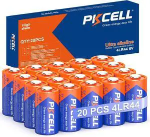 PKCELL 20 Pack 4LR44 Batteries, 6V Alkaline Battery for Dog Receiver Collar, Compatible with PX28A 476A A544 K28A L1325 Battery