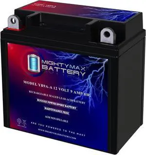 Mighty Max Battery YB9A-A 12V 9AH Battery Replacement for 4140008, 44043, 740-1872 Mighty Max Battery YB9A-A 12V 9AH Battery Replacement for 4140008, 44043, 740-1872