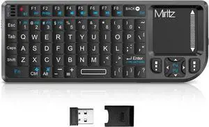 Mini Keyboard with Touchpad, Bluetooth &2.4G Dual Mode & Backlit, USB-C Rechargeable, Compatible with iPad, Mac, Windows, Android - Ultra-Thin Portable for Travel, Office, Home - Black Mini Keyboard with Touchpad, Bluetooth &2.4G Dual Mode & Backlit, USB-C Rechargeable, Compatible with iPad, Mac, Windows, Android - Ultra-Thin Portable for Travel, Office, Home - Black