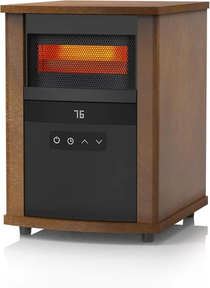 Space Heater 1500W Energy Efficient Infrared Heater for Quick and Even Heating in Large Spaces with Adjustable Thermostat, Overheat Protection,Wood Space Heater 1500W Energy Efficient Infrared Heater for Quick and Even Heating in Large Spaces with Adjustable Thermostat, Overheat Protection,Wood