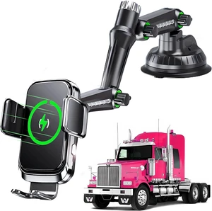 Wireless Car Charger Phone Mount Holder for Truck, 11-Inch Long Arm Wireless Car Charger Phone Mount Holder for Truck, 11-Inch Long Arm