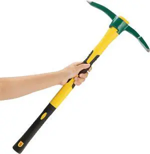 MOUYAT 24 Inch Large Pick Mattock Hoe, Garden Pick Axe Forged Steel Weeding Mattock Hoe Tool with Fiberglass Handle for Loosening Soil, Prospecting, Cultivating MOUYAT 24 Inch Large Pick Mattock Hoe, Garden Pick Axe Forged Steel Weeding Mattock Hoe Tool with Fiberglass Handle for Loosening Soil, Prospecting, Cultivating
