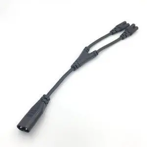 IEC320 C8 to 2X C7 Y Split AC Power Cord, IEC Figure 8 Male to 2 Female 1 in 2 Out AC Power Cable, Length=32CM Color:Black IEC320 C8 to 2X C7 Y Split AC Power Cord, IEC Figure 8 Male to 2 Female 1 in 2 Out AC Power Cable, Length=32CM Color:Black