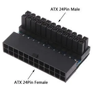 2Pcs/lot ATX 24Pin 90 degree 24 pin to 24pin Power Plug Adapter Motherboard Power Connectors Modular for Power Supply Cables 2Pcs/lot ATX 24Pin 90 degree 24 pin to 24pin Power Plug Adapter Motherboard Power Connectors Modular for Power Supply Cables
