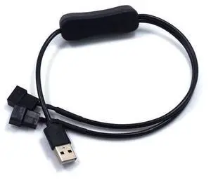1 To 2 4Pin USB Cable 12V To 5V Computer Case Fan Power Supply Fan Adapter Cable with 501 on Off Switch 1 To 2 4Pin USB Cable 12V To 5V Computer Case Fan Power Supply Fan Adapter Cable with 501 on Off Switch