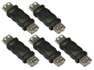 5x USB A Female to USB A Female Gender Changer Coupler Joiner Coupling Adapter 5x USB A Female to USB A Female Gender Changer Coupler Joiner Coupling Adapter