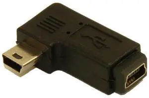 Mini-B 5pin Male to Mini-B 5pin Female Right Angle Adapter Mini-B 5pin Male to Mini-B 5pin Female Right Angle Adapter
