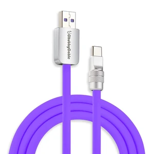 chubbycable USB A to C 120W Silicone Fast Charging Cable, Violet, 16.4FT chubbycable USB A to C 120W Silicone Fast Charging Cable, Violet, 16.4FT