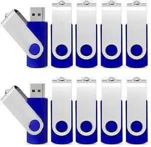 KEXIN 10 Pack 64GB USB 2.0 Flash Drive Thumb Drive, Blue KEXIN 10 Pack 64GB USB 2.0 Flash Drive Thumb Drive, Blue