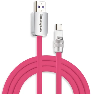 chubbycable USB A to C 120W Silicone Fast Charging Cable, Rose Red, 13.1FT chubbycable USB A to C 120W Silicone Fast Charging Cable, Rose Red, 13.1FT