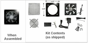 Coolerguys Single 120mm Fan kit with pre-Set Thermal Controller CG-1201-P Coolerguys Single 120mm Fan kit with pre-Set Thermal Controller CG-1201-P