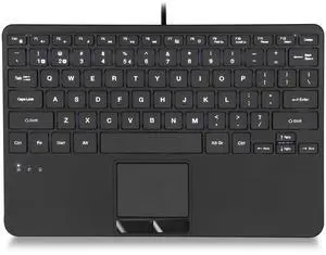 Perixx PERIBOARD-425 US Wired Mini USB Keyboard with Touchpad, X Type Scissor Keys, White Backlit, 2 USB Hubs, Compact 11.18x7.17x1.1 Inches, US English Perixx PERIBOARD-425 US Wired Mini USB Keyboard with Touchpad, X Type Scissor Keys, White Backlit, 2 USB Hubs, Compact 11.18x7.17x1.1 Inches, US English