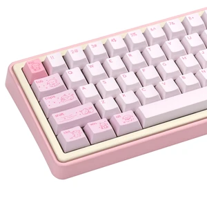 TIMSEKER Minimalist Cute Pink Keycap Set, Kawaii Cherry Profile Key Caps TIMSEKER Minimalist Cute Pink Keycap Set, Kawaii Cherry Profile Key Caps