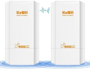 KuWFi 5.8G Wireless Ethernet Bridge, Long Range Point to Point, 2-Pack KuWFi 5.8G Wireless Ethernet Bridge, Long Range Point to Point, 2-Pack
