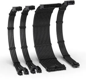 EZDIY-FAB 12VHPWR PSU Cable Extension Kit for RTX 50/40 Series,16AWG PCIE 5.0 Power Supply Cable Extension- 1x 24 Pin ATX /2X 8Pin (4+4) EPS / 1x12+4 Pin GPU,Sleeve Cable 300MM with Combs-Black EZDIY-FAB 12VHPWR PSU Cable Extension Kit for RTX 50/40 Series,16AWG PCIE 5.0 Power Supply Cable Extension- 1x 24 Pin ATX /2X 8Pin (4+4) EPS / 1x12+4 Pin GPU,Sleeve Cable 300MM with Combs-Black