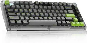 ZIPFORCE Wireless Mechanical Keyboard,81 Keys Hot Swappable Custom Keyboard with Knob,RGB Backlit,2.4GHz/USB-C/BT5.0 Mechanical Gaming Keyboards, PBT Keycaps, 100 Million Keystroke Lifespan