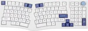 Feker Alice98 Ergonomic 98 Keys Custom Mechanical Keyboard, VIA Programmable, USB-C Wired Gaming Keyboard, Hot Swappable, 5 Layer Paddings, Control Knob, NKRO, RGB for Win/Mac (White)