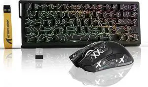 Attack Shark X68HE PRO Rapid Trigger Wireless Gaming Keyboard and X11 Mouse, 8K Polling Rate,Hall Effect Magnetic Switch Keyboard, Tri-Mode Mouse with Magnetic Charging Dock, 22000 DPI for PC Mac