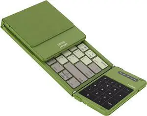 Nillkin Pocket Foldable Keyboard with Touchpad & Wireless Bluetooth, Portable Travel Keyboard for Home or Mobile Office Replaces Keypads and Mouse Combo, Compatible with iPad, Laptop, Tablet - Green