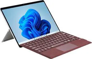 mobee Type Cover for Microsoft Surface Pro 7+/ Pro 7 / Pro 6 / Pro 5 / Pro 4 / Pro 3, Bluetooch Type Keyboard with Multi-Touch Trackpad, Ultra Silm (Wine with Backlit)