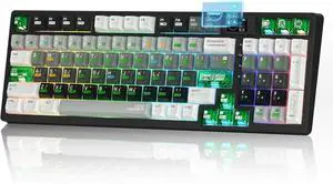 Womier M90 Creamy Keyboard with Number Pad, Wireless Gaming Mechanical Keyboard & Multimedia Display, Hot Swappable Custom Key Board RGB,POM Linear Switch,PBT Keycaps for PC/Xbox/PS4/PS5-Black