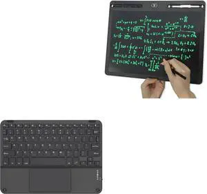 BoxWave Keyboard Compatible with XQZWOLH Writing Tablet (16 in) - SlimKeys Bluetooth Keyboard with Trackpad, Portable Slim TouchPad - Jet Black