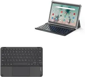 BoxWave Keyboard Compatible with Wiwibous Android Tablet (10.1 in) - SlimKeys Bluetooth Keyboard with Trackpad, Portable Slim TouchPad - Jet Black