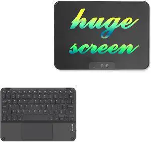 BoxWave Keyboard Compatible with XQZWOLH Writing Tablet (22 in) - SlimKeys Bluetooth Keyboard with Trackpad, Portable Slim TouchPad - Jet Black