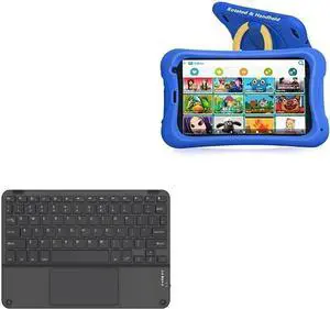 BoxWave Keyboard Compatible with NOBKLEN Kids Tablet JR-J7 (7 in) - SlimKeys Bluetooth Keyboard with Trackpad, Portable Slim TouchPad - Jet Black