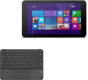 BoxWave Keyboard Compatible with Ematic Tablet (8.9 in) - SlimKeys Bluetooth Keyboard with Trackpad, Portable Slim TouchPad - Jet Black