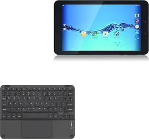 BoxWave Keyboard Compatible with Digiland DL703QR Tablet (7 in) - SlimKeys Bluetooth Keyboard with Trackpad, Portable Slim TouchPad - Jet Black
