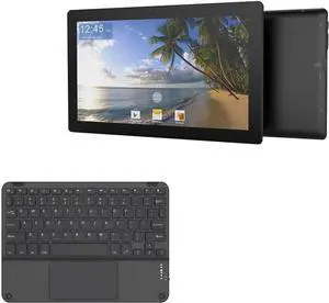 BoxWave Keyboard Compatible with Digiland DL1168A Tablet (11.6 in) - SlimKeys Bluetooth Keyboard with Trackpad, Portable Slim TouchPad - Jet Black